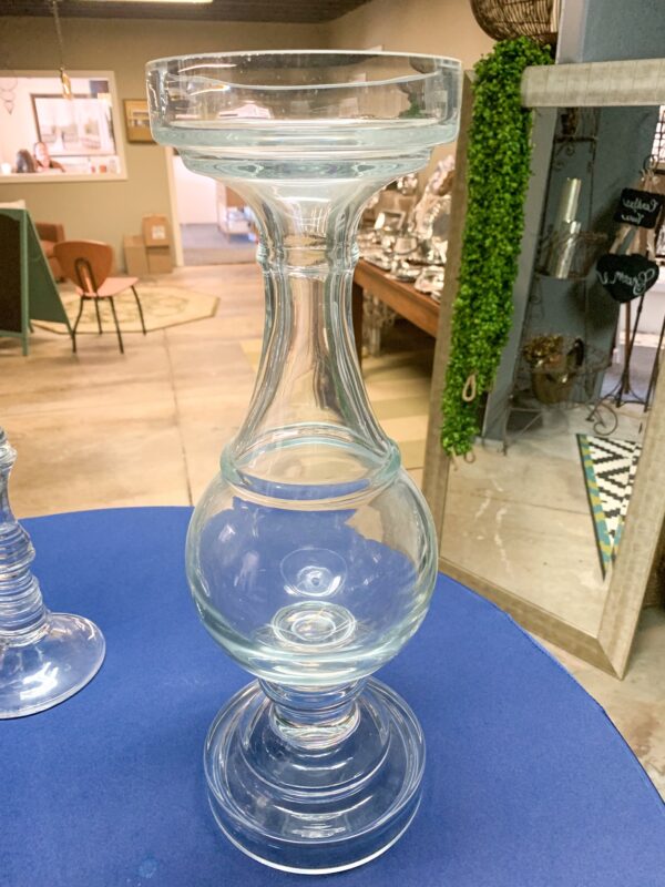 Baluster Pear Glass Candle Holder