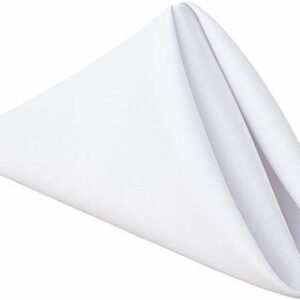 White Cotton Blend Napkin 20"