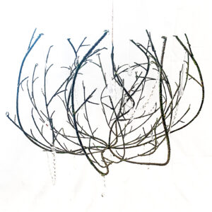 Twig Basket Chandelier with Tea Light Holders