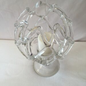 Crystal Lattice Footed Candleholder - 14"H