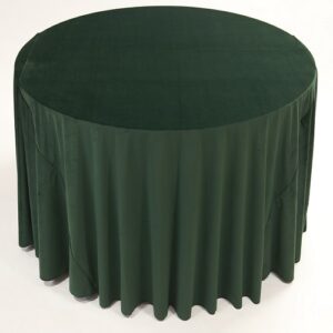 120" Round Hunter Green Velvet Tablecloth