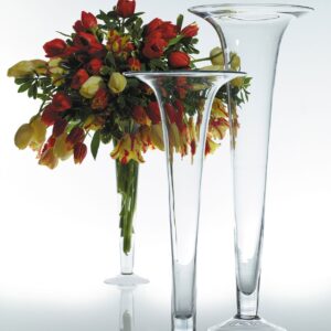Panache Trumpet Vase - 12"W x 30"H Clear