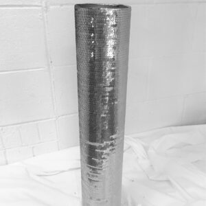 Tall Silver Sequin Vase 4" x 24"