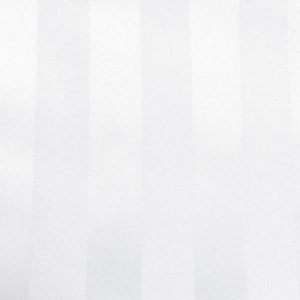 120" Round White/White Stripe Polyester Tablecloth