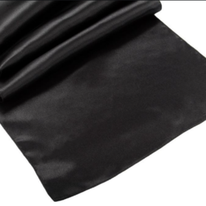 15" x 120" Black, Satin, Runner