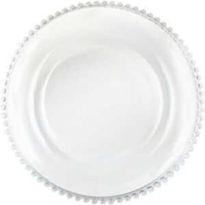 Clear Acrylic Beaded Charger 13"