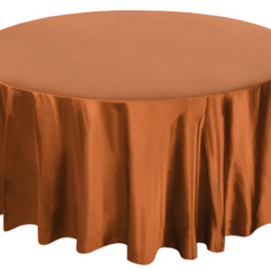 120" Round Copper Satin Tablecloth