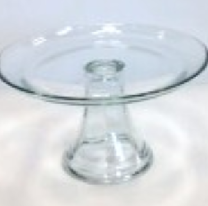 Glass Cake Plate - 8''