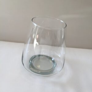 Clear Glass Tapered Vase