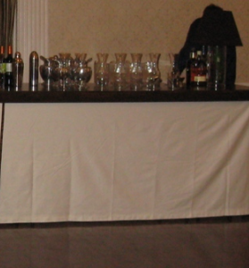 Farm Table Bar - 3' x 8' with Skirting