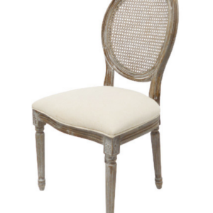 King Louis Chair- Grey Dust Fabric Back
