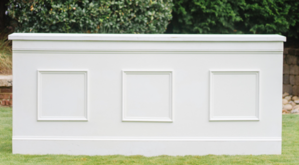 8' White Classic Bar