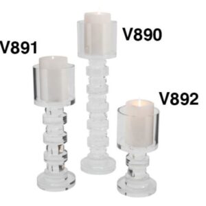 Crystal Candle Holder 8"