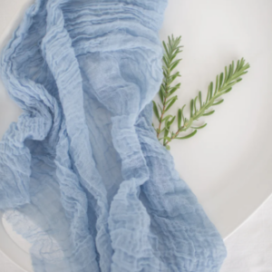 Vintage Blue Cheesecloth Runner