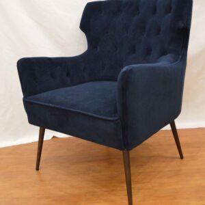 Armchair-Velvet - Navy