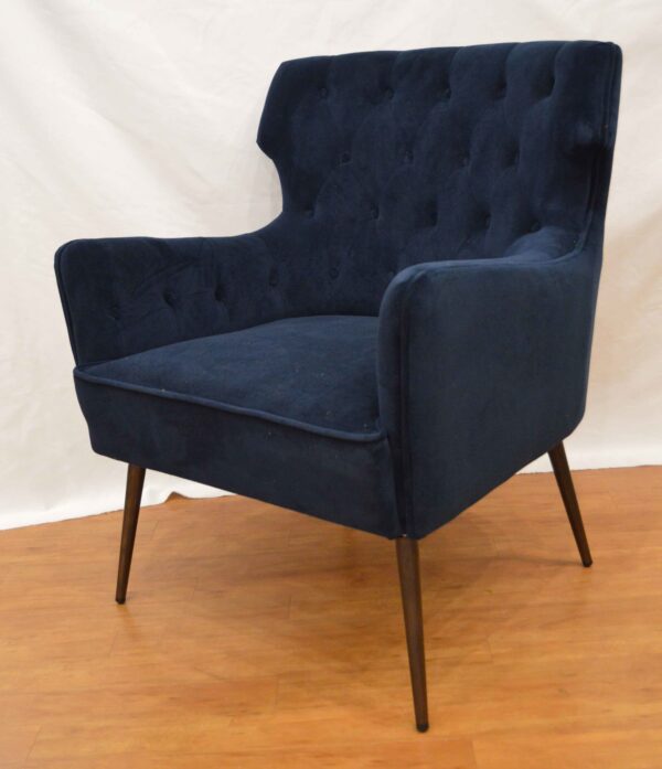 Armchair-Velvet - Navy