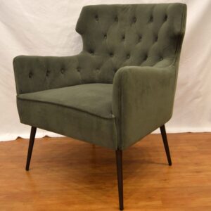 Armchair- Velvet - Olive Green