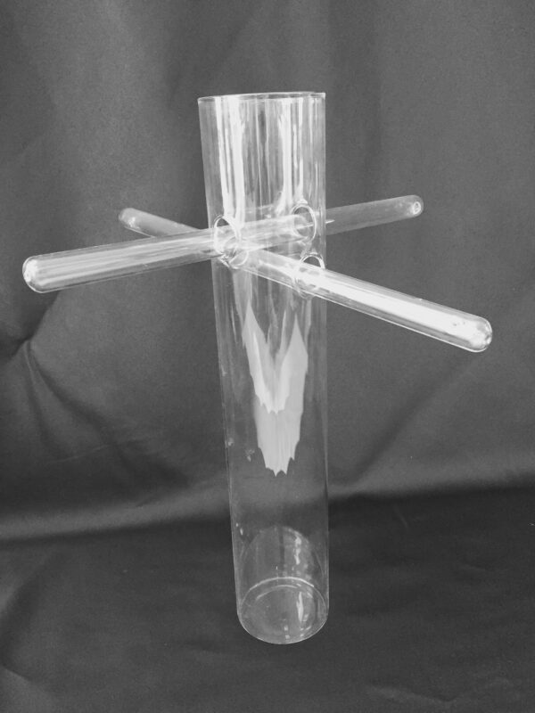 Oriental Intersecting Glass Vase - 20" Tall
