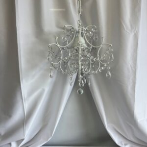 One Light White Chandelier