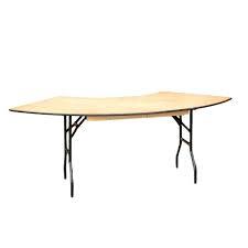 Serpentine table 6'