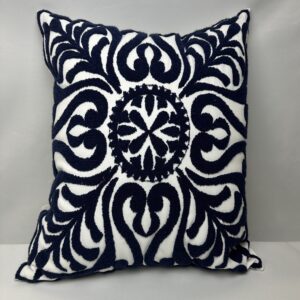 Navy Blue and White Pillows
