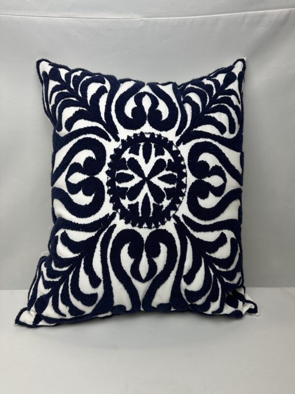 Navy Blue and White Pillows