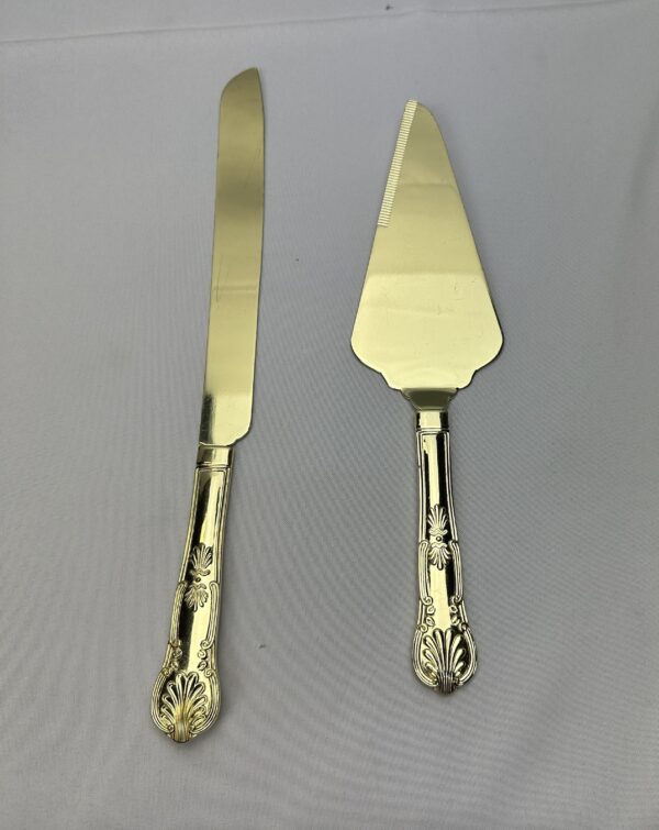 Silver Cake Knife and Server