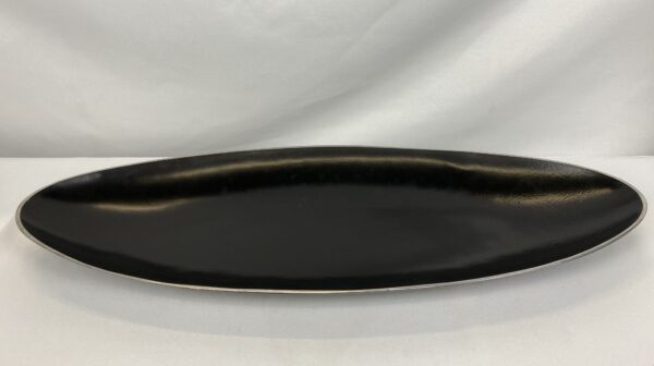 Black Coated Oval Tray - 21"