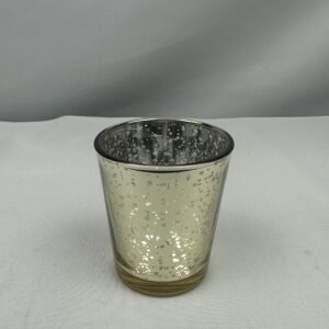 Silver Mercury Glass Candle Votive Holder