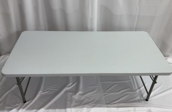 Kid's White Plastic Folding Table