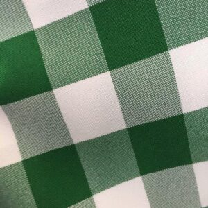 90" x  132" Green/White PolyCheck Tablecloth