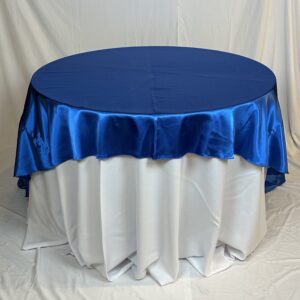 72" x 72" overlay Blue Satin