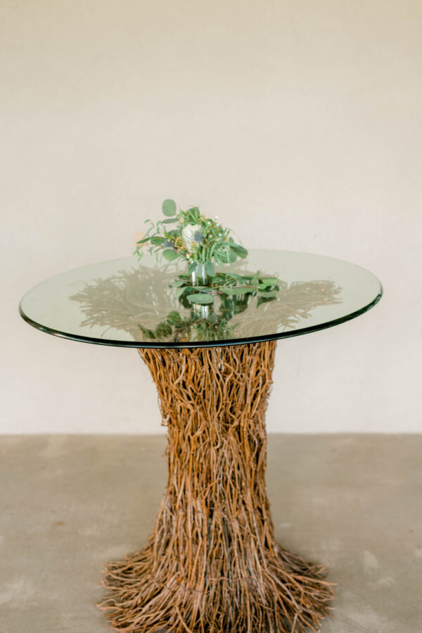Twig Table 36" Height Glass Top