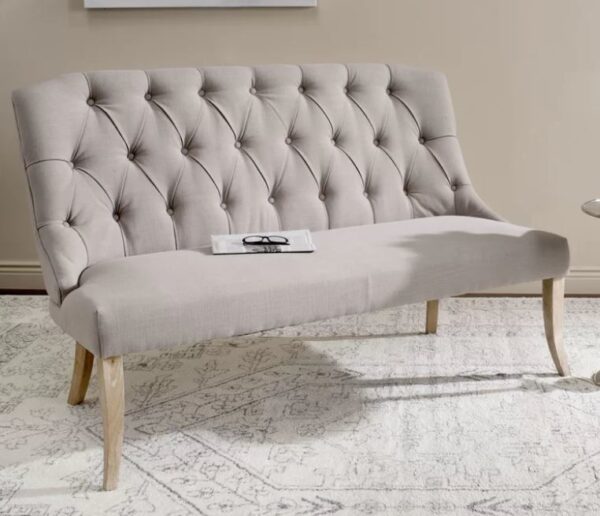 Oatmeal Linen Settee