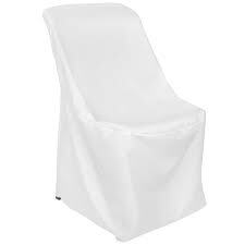 White, Polyester, Folding Chair Covers