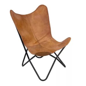 Accent Chair- Leather Sling Chair