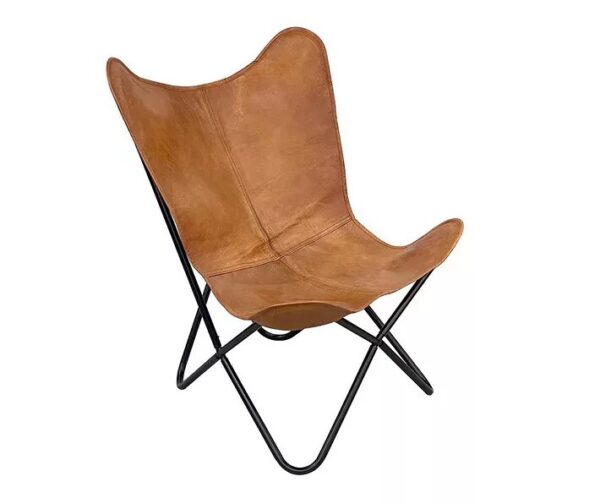 Accent Chair- Leather Sling Chair