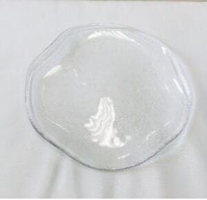 Clear Glass Wavy Edge Appetizer Plate- 20/rack
