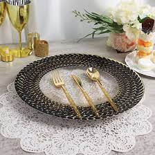 Black Deco Charger