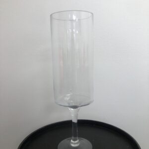 Clear Candle Vase with Stem