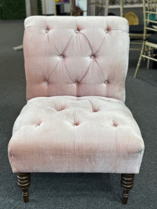 Antique - Accent Chair- Blush Majestic Velvet - 36” x 24"
