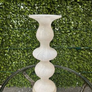 White hydroponic bubble glass vase