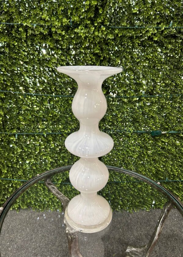 White hydroponic bubble glass vase