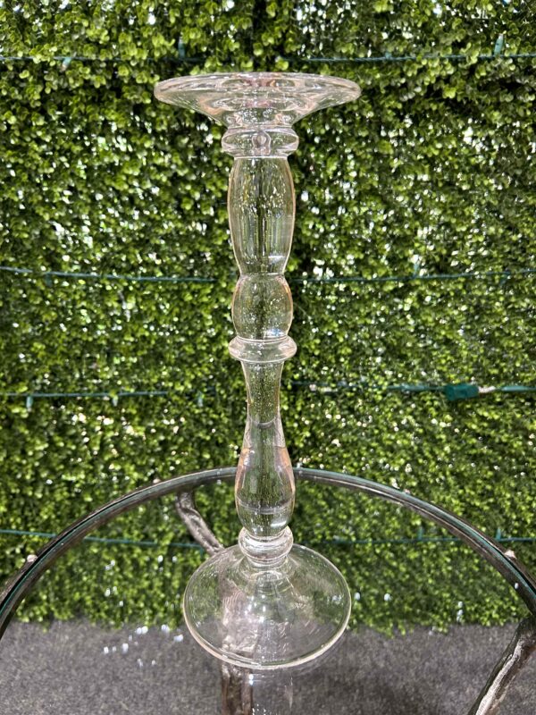 Tall Glass Tapered Candleholder