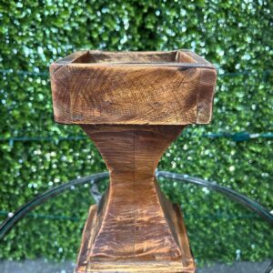 Square Wooden Candlestick