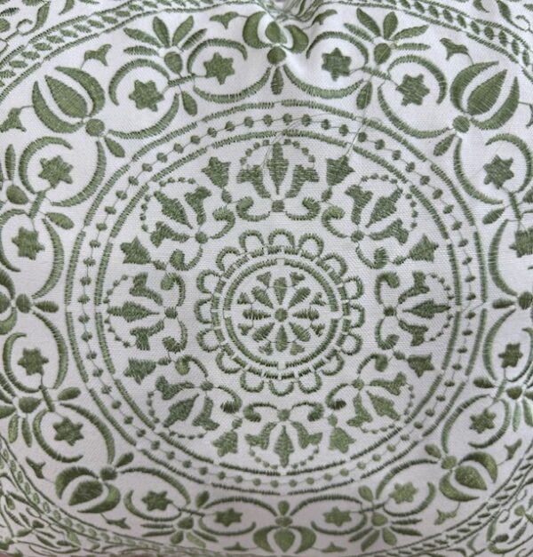 Green and White Pillow