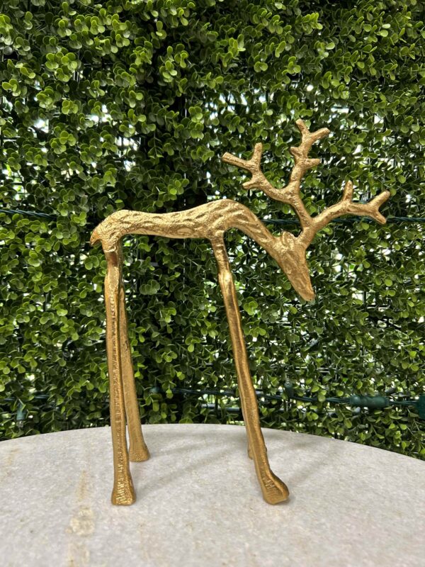 Tall Gold Reindeer 9'' tall