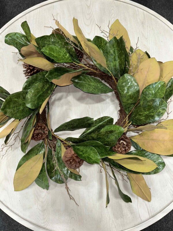 Pinecone Magnolia Leaf Wreath