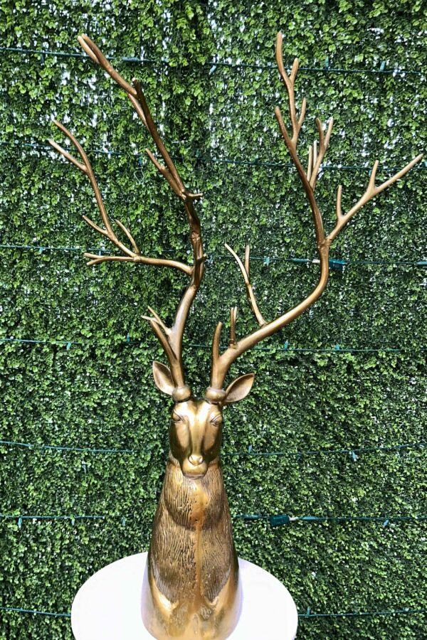 Gold Christmas Deer Head