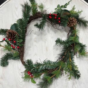 Garland with Berries and Pinecones